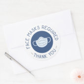 Gezichtsmasker vereist ronde sticker (Envelop)