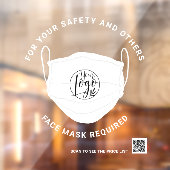 Gezichtsmasker vereist voor veiligheidsQr-code Raamsticker (Vel 2)