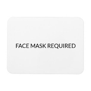 Gezichtsmasker vereist zwart-wit eenvoudig magneet