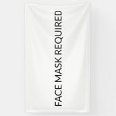 Gezichtsmasker vereist zwart-wit eenvoudig spandoek (Verticaal)