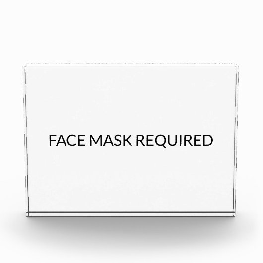 Gezichtsmasker vereist zwart-wit eenvoudig teken fotoblokken (Voorkant)