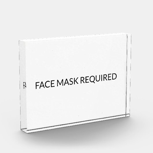 Gezichtsmasker vereist zwart-wit eenvoudig teken fotoblokken (Links)