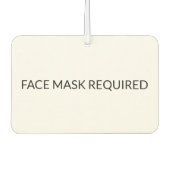 Gezichtsmasker Vereist zwart-wit eenvoudig teken Luchtverfrisser (Voorkant)