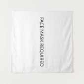 Gezichtsmasker vereist zwart-wit eenvoudig wandkleed (Voorkant (horizontaal))