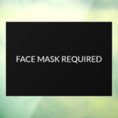 Gezichtsmasker vereist zwart-wit elegant raamsticker (Vel 3)