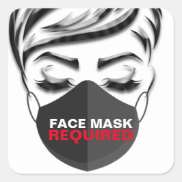 Gezichtsmaskerbekleding Vereiste HairstyleStudio L Vierkante Sticker