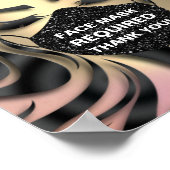 Gezichtsmaskerdekking vereist gecoat Roos Gold Poster (Hoek)