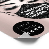 Gezichtsmaskerdekking Vereist gecodeerd Roos Aange Poster (Hoek)