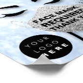 Gezichtsmaskerdekking Vereist gecodeerde aangepast Poster (Hoek)