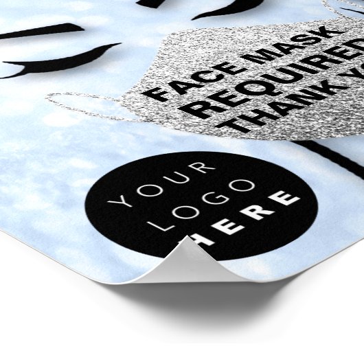 Gezichtsmaskerdekking Vereist gecodeerde aangepast Poster (Hoek)