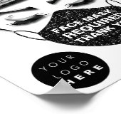 Gezichtsmaskerdekking Vereiste aangepaste Logo cov Poster (Hoek)