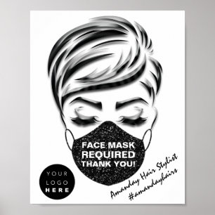 Gezichtsmaskerdekking Vereiste aangepaste Logo cov Poster