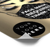 Gezichtsmaskerdekking Vereiste haarstijlaangepaste Poster (Hoek)