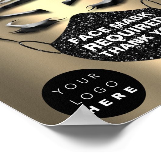 Gezichtsmaskerdekking Vereiste haarstijlaangepaste Poster (Hoek)