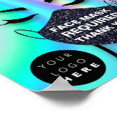 Gezichtsmaskerdekking Vereiste Logo Holographic Poster (Hoek)