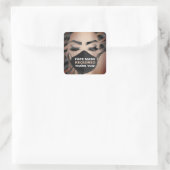 Gezichtsmaskerdekking Vereiste Makeup Roos Covid Vierkante Sticker (Tas)