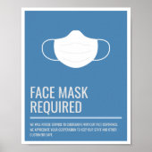 Gezichtsmaskering vereist bedrijfssignaal poster (Voorkant)