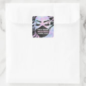 Gezichtsmaskers die de vereiste Cosmetoloog Covid  Vierkante Sticker (Tas)