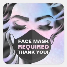 Gezichtsmaskers die de vereiste cosmetoloog Hair N Vierkante Sticker