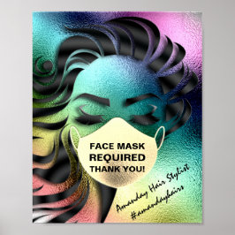Gezichtsmaskers die de vereiste Covid Rainbow VIP  Poster