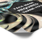 Gezichtsmaskers die de vereiste kovid glitter Beau Poster (Hoek)