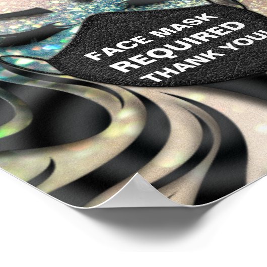 Gezichtsmaskers die de vereiste kovid glitter Beau Poster (Hoek)