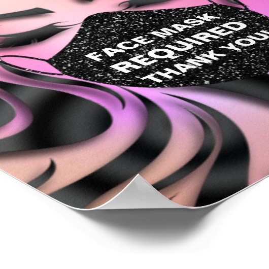 Gezichtsmaskers die het vereiste gecoate Roos dekk Poster (Hoek)