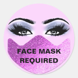 Gezichtsmaskers met vereiste haarStudio Lash-nagel Ronde Sticker