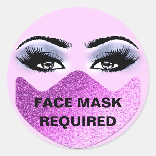 Gezichtsmaskers met vereiste haarStudio Lash-nagel Ronde Sticker (Voorkant)