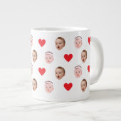 Gezichtsmok, op maat gemaakte fotomok, babyscadeau grote koffiekop (Voorkant rechts)