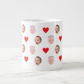 Gezichtsmok, op maat gemaakte fotomok, babyscadeau grote koffiekop (Voorkant)