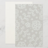 Gezichtspatroon, bloem vintage 6 briefpapier (Voorkant / Achterkant)