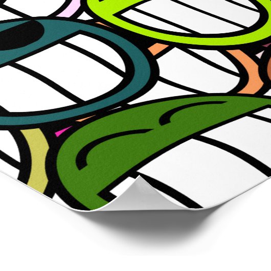 Gezichtspatroon Poster (Hoek)