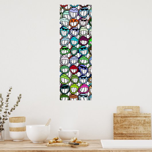 Gezichtspatroon Poster (Keuken)