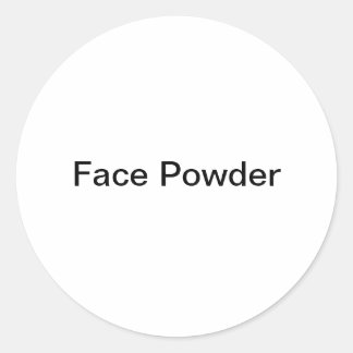Gezichtspoeder/cosmetisch etiket