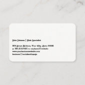 Gezichtsprofielen | Haren knipgereedschap Visitekaartje (Achterkant)