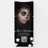 Gezichtsschilder Clown Kinderfeestje Verhuurbedrij Spandoek (Verticaal)