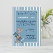 Gezichtsschilderij Verjaardagsuitnodiging Kaart (Staand voorkant)