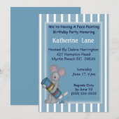 Gezichtsschilderij Verjaardagsuitnodiging Kaart (Voorkant / Achterkant)