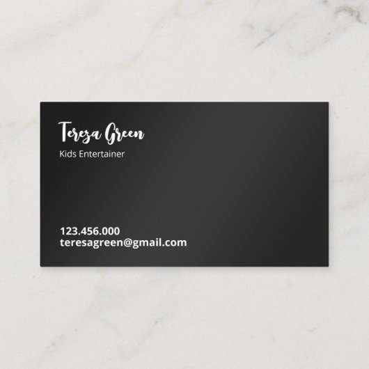 Gezichtsschildering Visitekaartje (Achterkant)