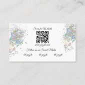 Gezichtsschilderingsfactorinter clown Butterfly Visitekaartje (Achterkant)