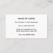 Gezichtsstoornis Eenvoudige en eenvoudige afspraak Afsprakenkaartje (Achterkant)