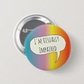 gezichtsstoornissen blind zicht ronde button 5,7 cm (Voorkant /achterkant)