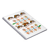 Gezichtsuitdringkernotitieboek Notitieboek (Rechterzijde)