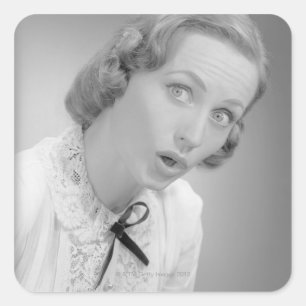 gezichtsuitdrukkingen vierkante sticker