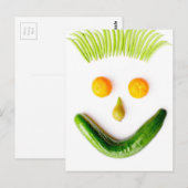 Gezichtsveld van groenten en fruit op wit.JPG Briefkaart (Voorkant / Achterkant)