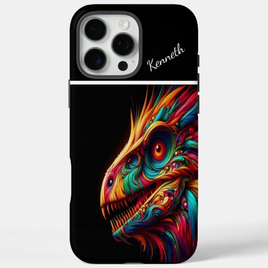 Gezichtsvermogen van de Raptor Regenboogdraak Case-Mate iPhone Case (Achterkant)
