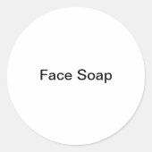 Gezichtszeepetiket/ Ronde Sticker (Voorkant)