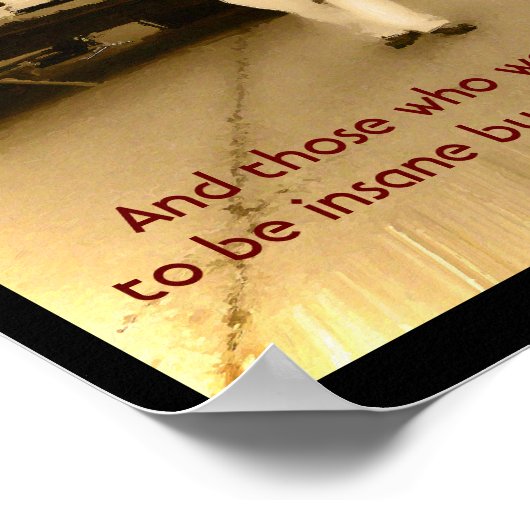 Gezien dansen - Nietzsche citaat - kunstprint Poster (Hoek)