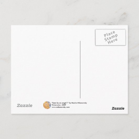 "Gezien door een engel" Briefkaart (Achterkant)